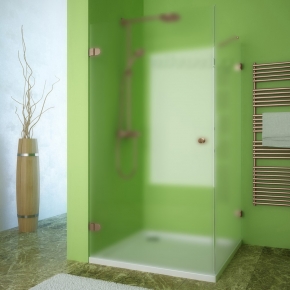 LUX SQUARE GK-001 бронзовый стекло матовое левое открывание двери